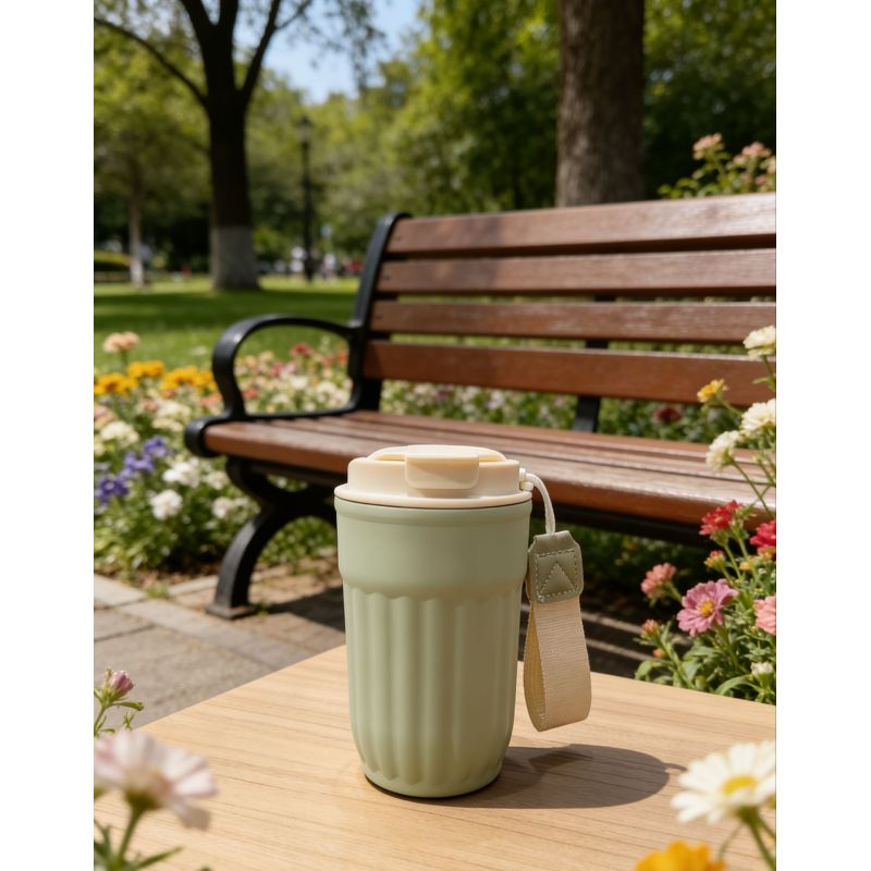 Modern Double Layer Stainless Steel Portable Coffee Mug for Everyday Use