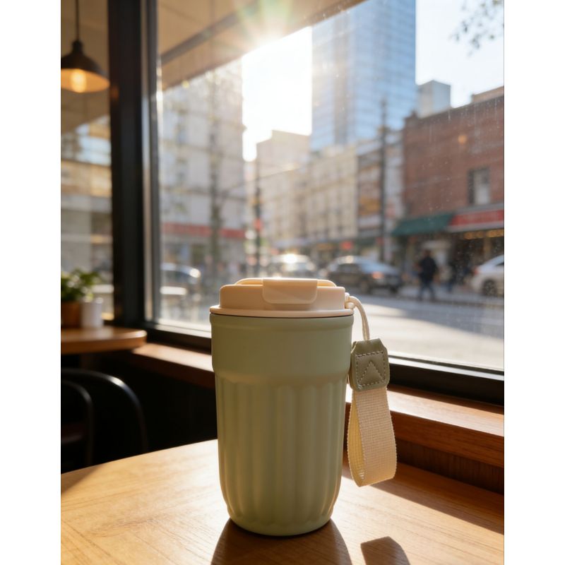 Modern Double Layer Stainless Steel Portable Coffee Mug for Everyday Use