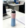 Fashion Stainless Steel Water Bottle with Straw Lid  Insulated Portable Drink Bottle with Carabiner for Outdoor, Gym and Picnic