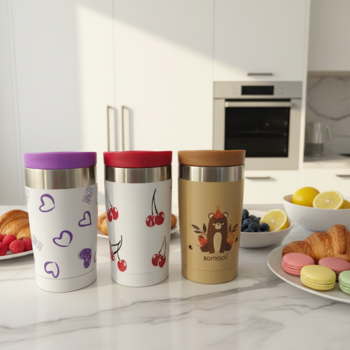 Customizable Double Wall Vacuum Thermos Bottle Personalized SUS 304 Insulated Travel Flask Light Gift Cup BPA Free Leak-Proof