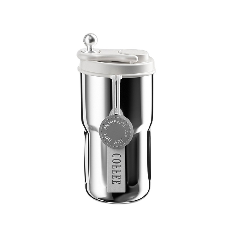 Tazza da viaggio personalizzata con logo, thermos in acciaio inossidabile per bevande calde e fredde, tazza da caffè in metallo.