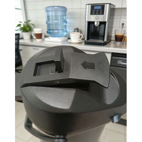 Stainless Steel Airpot Pressure Insulated Carafe with Push-Button Dispenser, Large Capacity Air Pressure Kettle for Home, Office