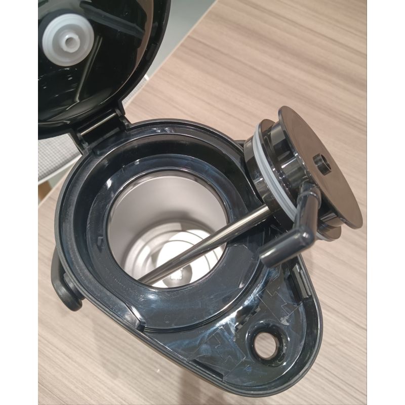 Stainless Steel Airpot Pressure Insulated Carafe with Push-Button Dispenser, Large Capacity Air Pressure Kettle for Home, Office