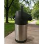 Stainless Steel Airpot Pressure Insulated Carafe with Push-Button Dispenser, Large Capacity Air Pressure Kettle for Home, Office