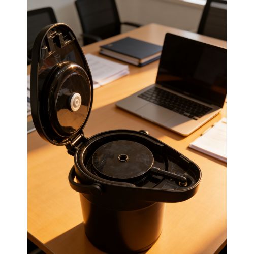 Stainless Steel Airpot Pressure Insulated Carafe with Push-Button Dispenser, Large Capacity Air Pressure Kettle for Home, Office