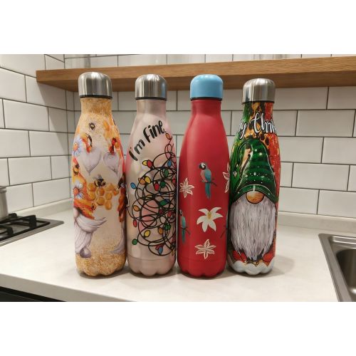 Stainless Steel Water Bottles Double Wall Vacuum Reusable Water Bottles Leak Proof BPA-FREE Sports Bottle Cup for Running