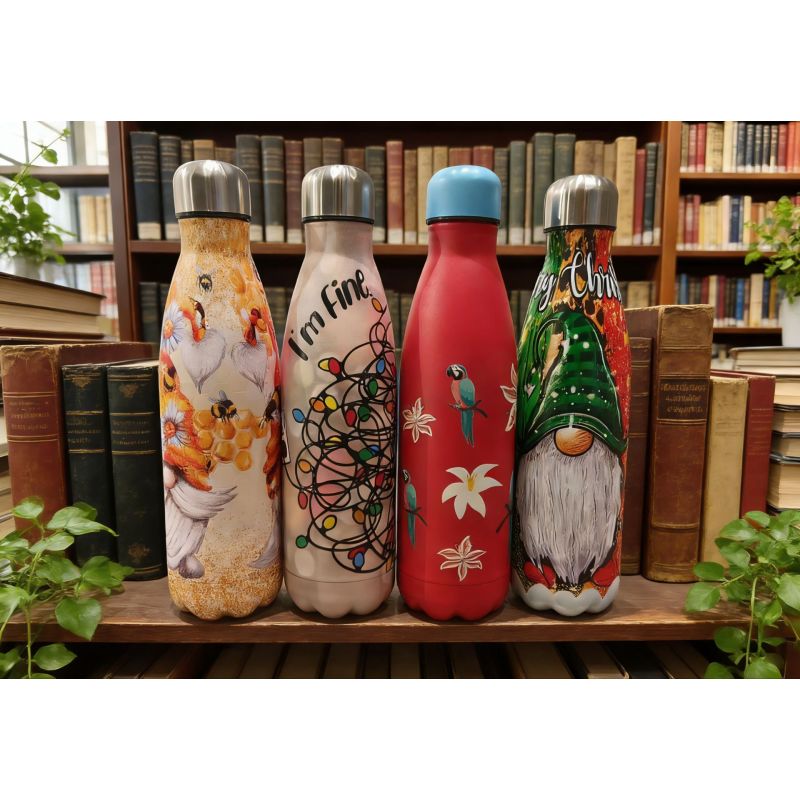 Stainless Steel Water Bottles Double Wall Vacuum Reusable Water Bottles Leak Proof BPA-FREE Sports Bottle Cup for Running