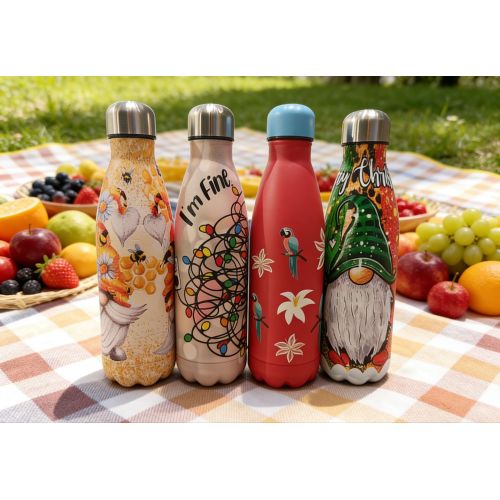 Stainless Steel Water Bottles Double Wall Vacuum Reusable Water Bottles Leak Proof BPA-FREE Sports Bottle Cup for Running
