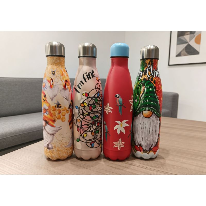 Stainless Steel Water Bottles Double Wall Vacuum Reusable Water Bottles Leak Proof BPA-FREE Sports Bottle Cup for Running