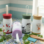 Garrafa de água infantil de aço inoxidável com estampa de desenho animado, modelo mini, ideal para a volta às aulas, com parede dupla, isolamento a vácuo e à prova de vazamentos.