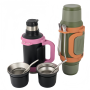 1000 ml Reise-Wasserflasche aus Edelstahl mit Doppeldeckel, Vakuumisolierung, Bombilla und Griff