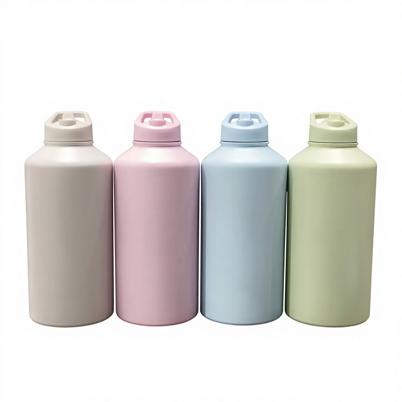 Stainless Steel Vacuum Insulated Water Bottle with Flip Straw Handles Leak-Proof BPA Free for Hot/Cold Use Daily Use