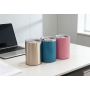 Multi-Color Insulated Stainless Steel Tumblers with Transparent Spill-Resistant Lids Vacuum Travel Mugs for Hot & Cold