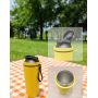 Copo térmico de aço inoxidável com tampa, novo design, isolamento a vácuo, mantém a temperatura por 6 a 12 horas, ecológico, portátil, ideal para viagens e para manter bebidas quentes ou frias.