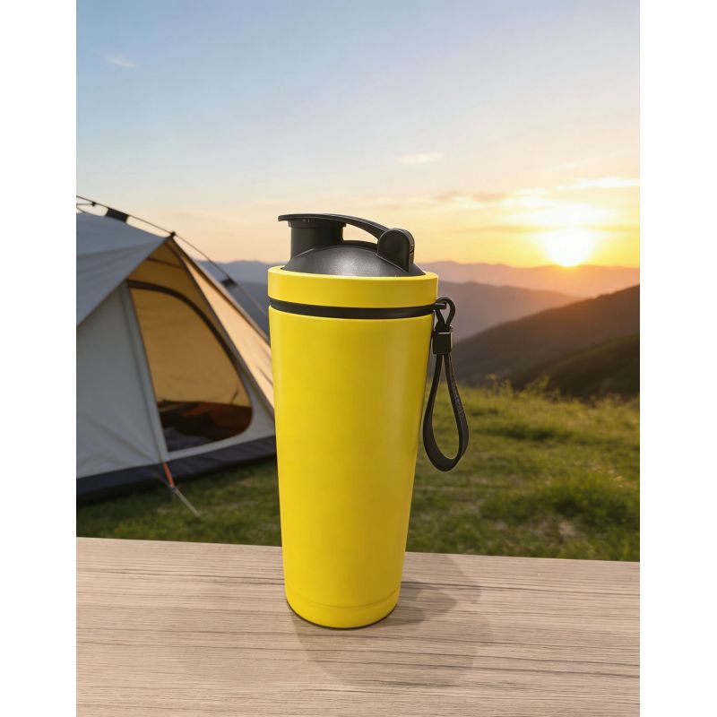 Copo térmico de aço inoxidável com tampa, novo design, isolamento a vácuo, mantém a temperatura por 6 a 12 horas, ecológico, portátil, ideal para viagens e para manter bebidas quentes ou frias.