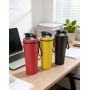 Copo térmico de aço inoxidável com tampa, novo design, isolamento a vácuo, mantém a temperatura por 6 a 12 horas, ecológico, portátil, ideal para viagens e para manter bebidas quentes ou frias.