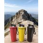 Copo térmico de aço inoxidável com tampa, novo design, isolamento a vácuo, mantém a temperatura por 6 a 12 horas, ecológico, portátil, ideal para viagens e para manter bebidas quentes ou frias.