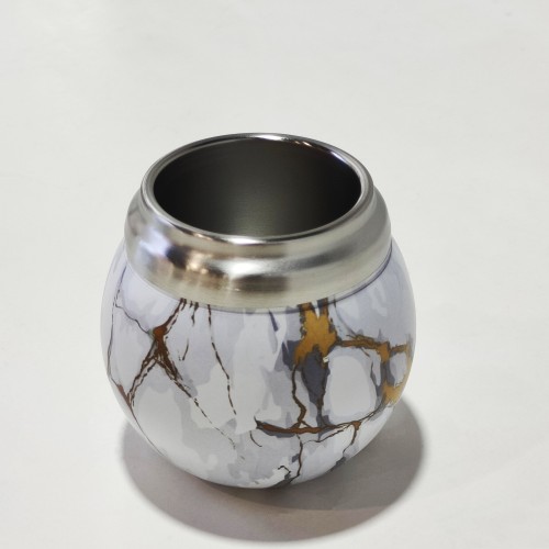 Wholesale Classic Yerba Mate Tea Cup Double Walled Vacuum Insulated 304 Stainless Steel Cup with Straw Set