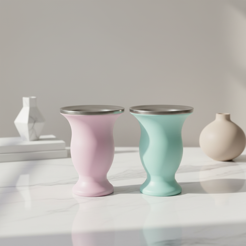 Modern Light Yerba Mate Cup with Stainless Steel Bombilla Double Wall Vacuum Insulated Mug Set for Party Use