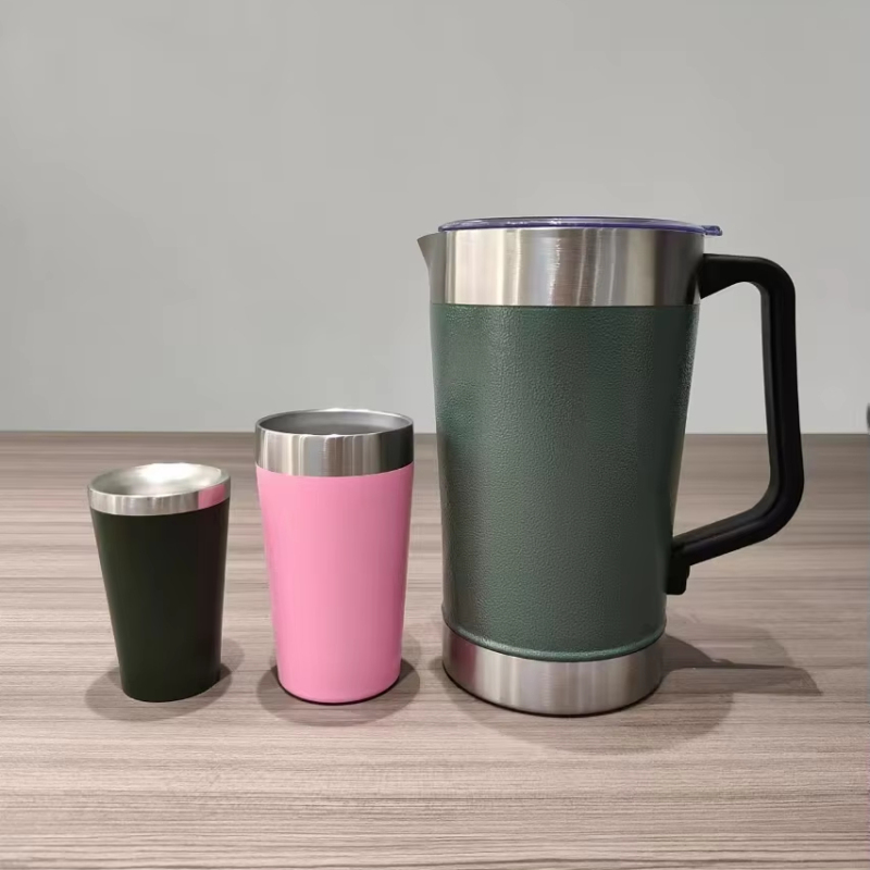 Large Capacity 64oz Sports Camping Water Bottle Mate Cup Set Travel Stainless Steel Water Bottle