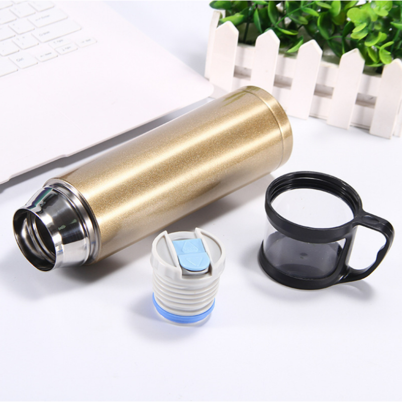 Tazza termica da viaggio personalizzata con isolamento sottovuoto in acciaio inossidabile per caffè e acqua.