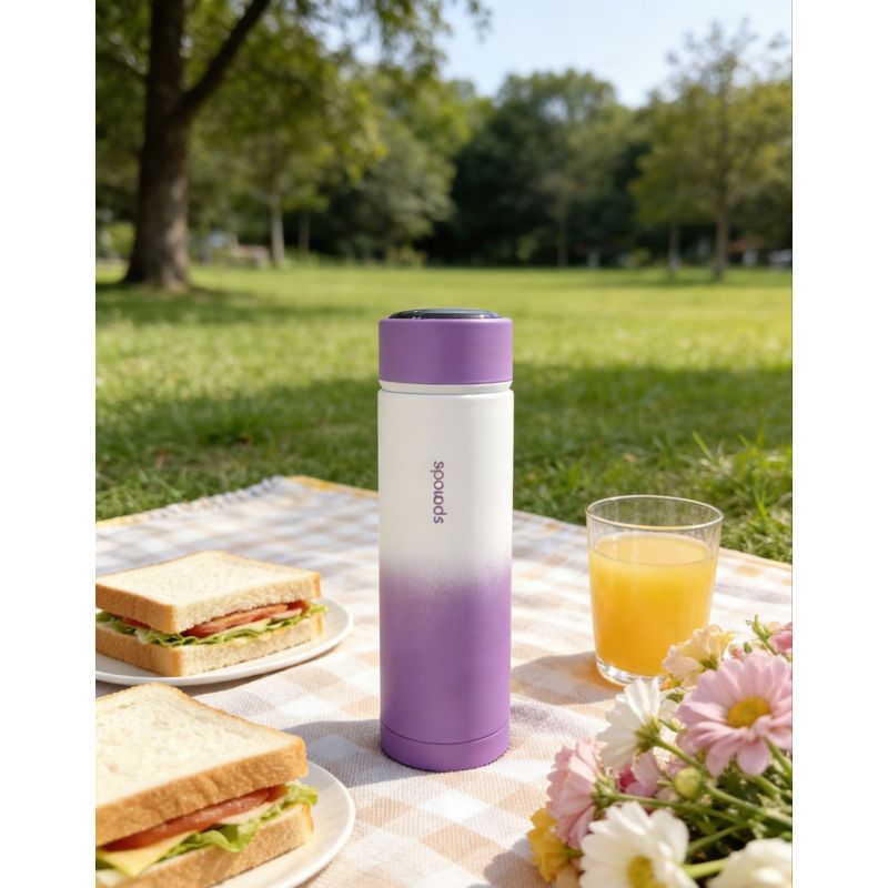 Tazza termica intelligente con display LED della temperatura - Borraccia termica in acciaio inox sfumato con isolamento sottovuoto per bevande calde e fredde