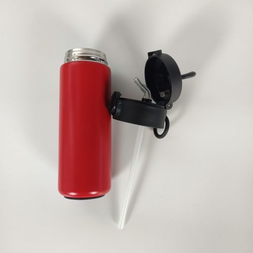 Kawaii Deer Design 304 Stainless Steel Double Layer Insulated Bottle Straw Lid