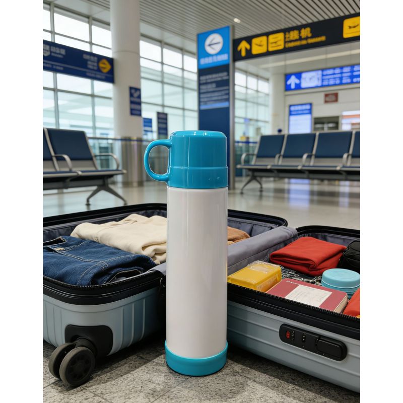Tazza termica multifunzionale a doppio strato sottovuoto in acciaio inox a forma di proiettile, adatta per uso esterno, interno e quotidiano.