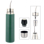 Moderne südamerikanische Edelstahl-Thermoskanne in Kugelform, ideal für Yerba Mate und Tee.