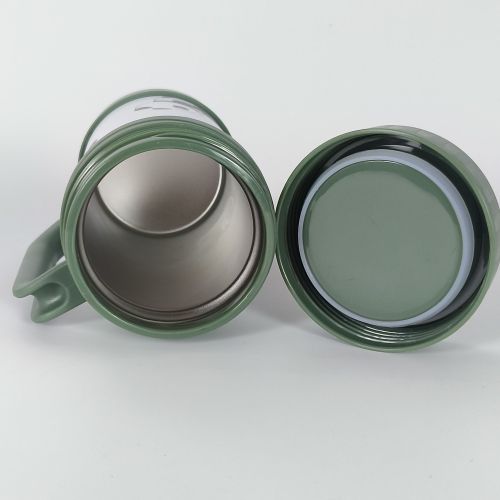 Wholesale Cute Panda Design Stainless Steel Double Wall Vacuum Tumbler Leak-proof Travel Coffee Mug Handle Portable Thermos BPA