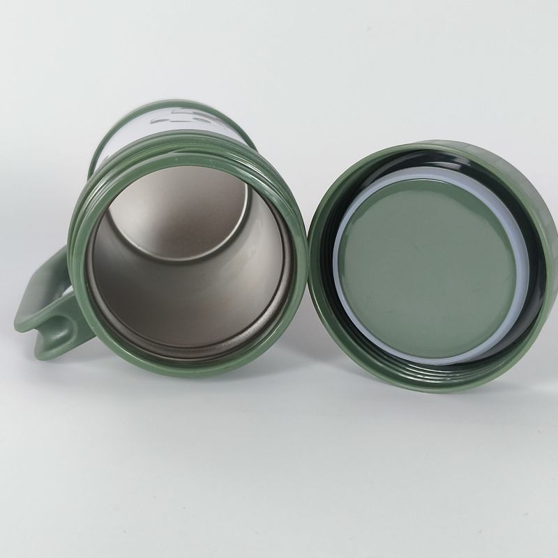 Wholesale Cute Panda Design Stainless Steel Double Wall Vacuum Tumbler Leak-proof Travel Coffee Mug Handle Portable Thermos BPA