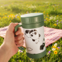Wholesale Cute Panda Design Stainless Steel Double Wall Vacuum Tumbler Leak-proof Travel Coffee Mug Handle Portable Thermos BPA