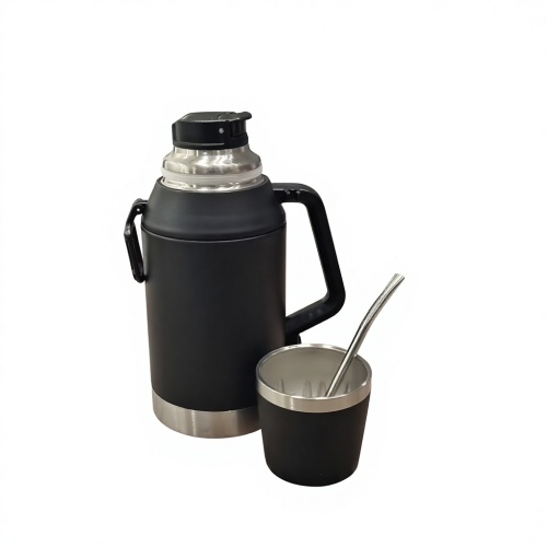 Premium Stainless Steel Insulated Jug with Handle & Matching Cup  BPA-Free, Durable Design