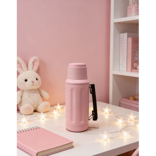 Stainless Steel Yerba Mate with Detachable Cup and Straw, Portable Leak-Proof Bullet Shaped Thermal Flask for Daily Use