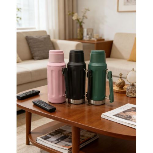 Stainless Steel Yerba Mate with Detachable Cup and Straw, Portable Leak-Proof Bullet Shaped Thermal Flask for Daily Use