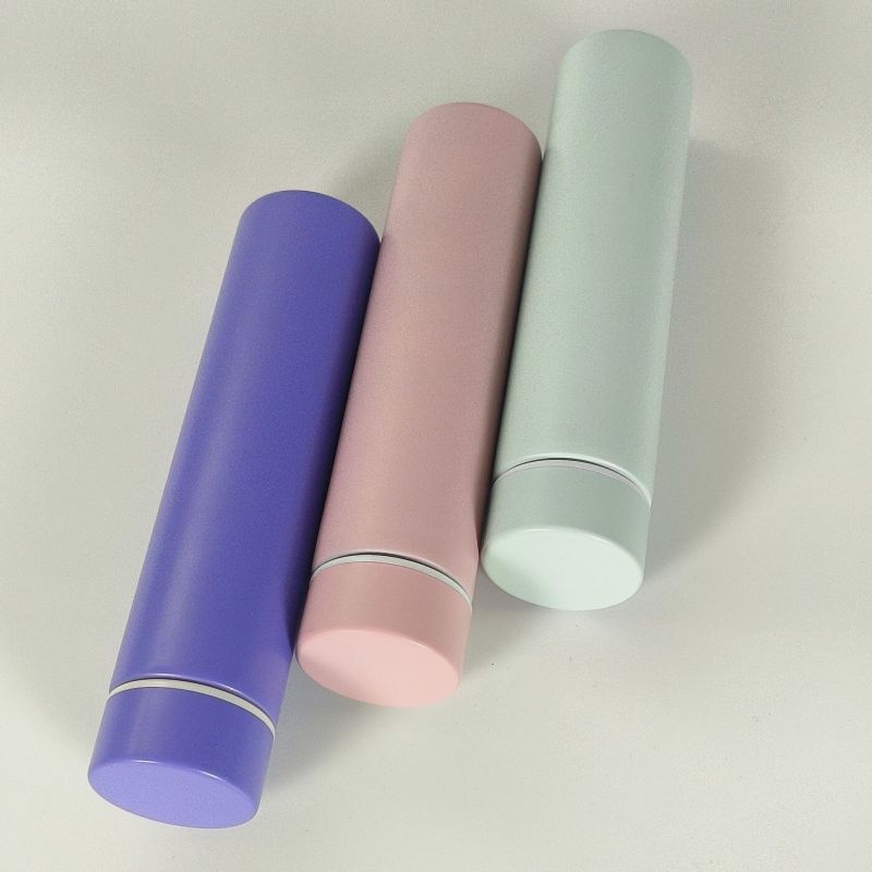 Bottiglia termica mini sottile in acciaio inossidabile a doppia parete, elegante e alla moda, con isolamento sottovuoto, per 12-24 ore, senza BPA.