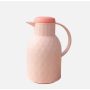 Modern Matte Vacuum Insulated Pitcher with Faceted Design, Airtight Seal Cap and Heat Preservation Glass Liner for All Occasions