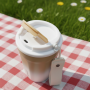 Thermos in acciaio inox SUS 304 di alta qualità, isolamento termico per 6-12 ore, 400 ml, tazza da ufficio, bicchiere da caffè, cinturino in corda, a prova di perdite.