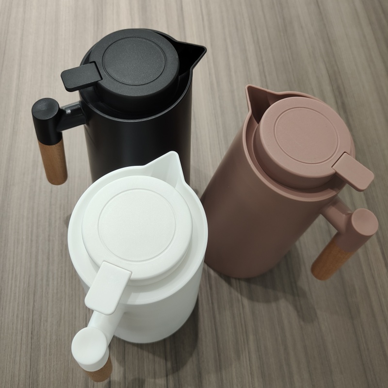 HIigh Quality Asbestos Free Vacuum Insulated Thermos Plastic Shell Glass Inner Thermal Coffee Pot
