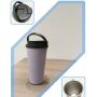 Copo térmico multicolorido em aço inoxidável com tampa à prova de vazamentos e alça para transporte. Reutilizável e ideal para viagens, ideal para bebidas quentes e frias.