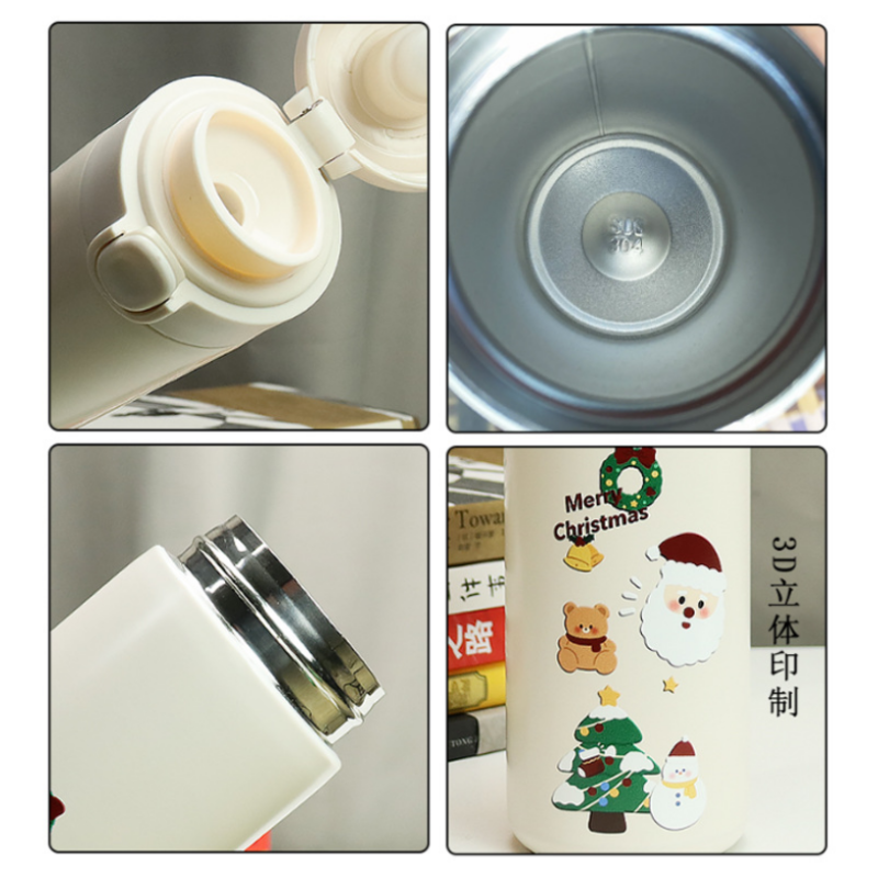 Nuevo vaso térmico Bouncing Cup con aislamiento al vacío, taza de viaje, vaso para beber agua, botella termo de acero inoxidable.