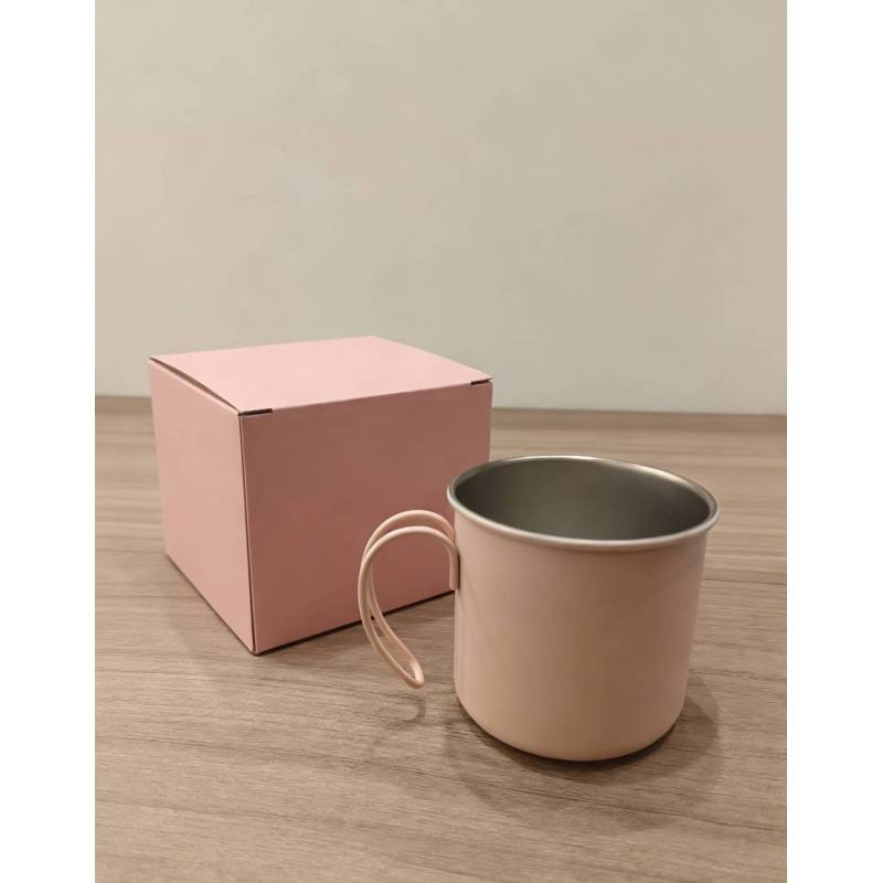 Smooth Finish Stainless Steel Mug with Curved Handle, Lightweight Metal Cup for Camping, Office and Daily Drinking