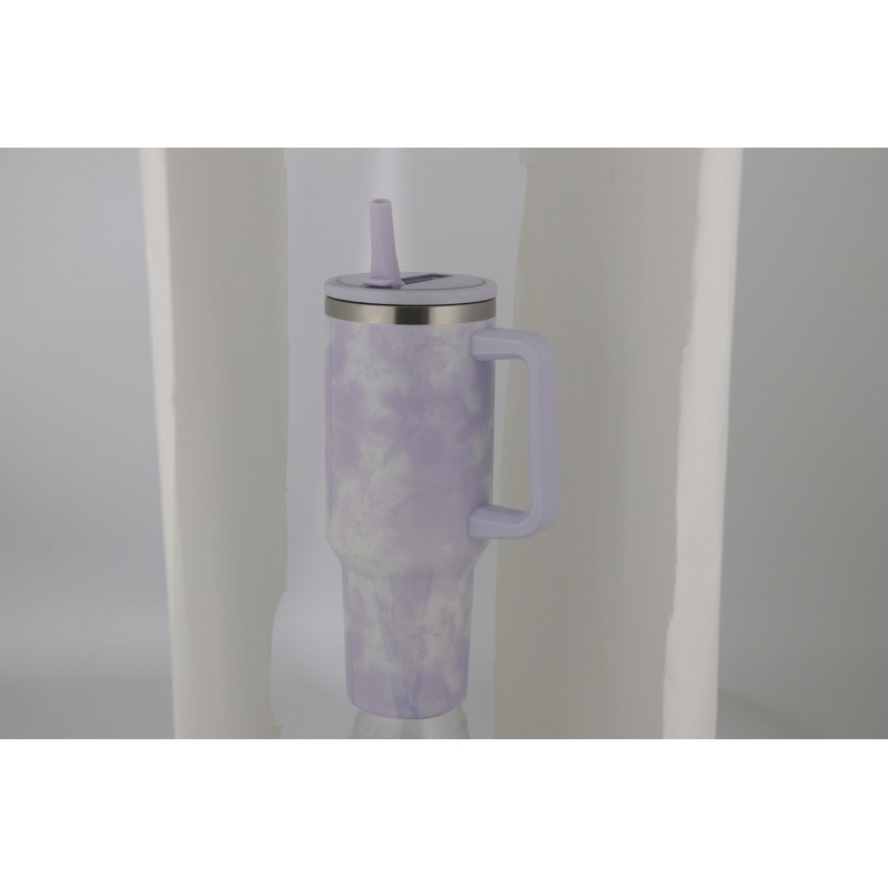 Gas Transfer Printing High Quality Double Wall  Vacuum Insulated Water Bottle with Handgrip BPA Free Hot/Cold Thermos Flask