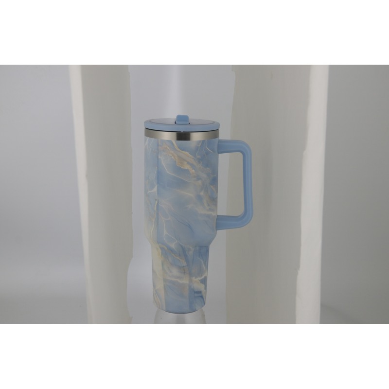 Gas Transfer Printing High Quality Double Wall  Vacuum Insulated Water Bottle with Handgrip BPA Free Hot/Cold Thermos Flask