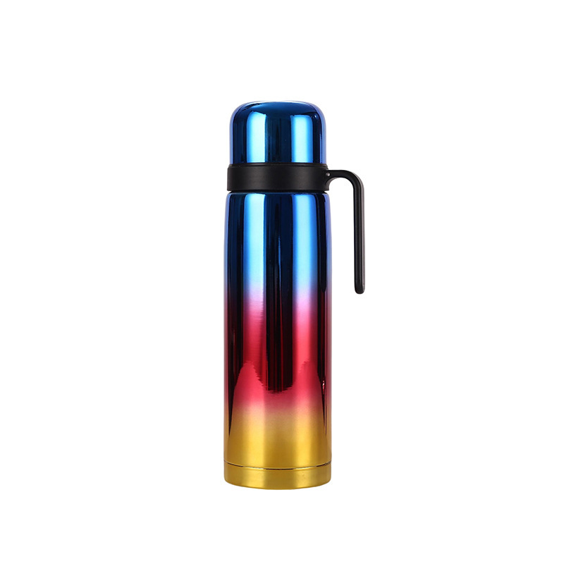 Classic 1000ml Vacuum Insulated Water Bottle Stainless Steel Bullet Shape Water Bottle Yerba Mate Set Flask With Handle