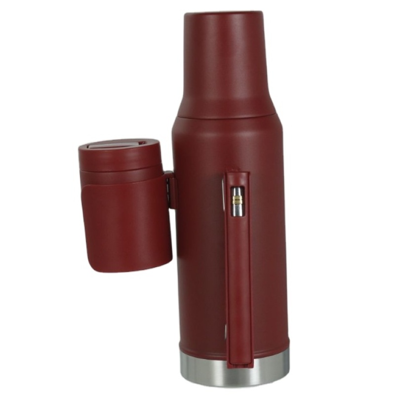 Double Wall Stainless Steel Vacuum Thermos Flask Handgrip 12-24 Hours BPA Free Wide Mouth Tumbler for Camping Outdoor Use