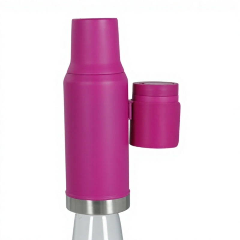 Double Wall Stainless Steel Vacuum Thermos Flask Handgrip 12-24 Hours BPA Free Wide Mouth Tumbler for Camping Outdoor Use