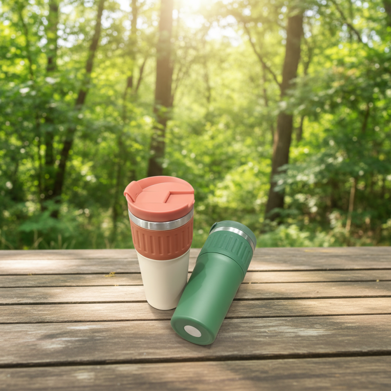 Classic Double Insulated Stainless Steel 304 Vacuum Cup Straw Portable Car Camping Coffee Cup On-the-go Drinking