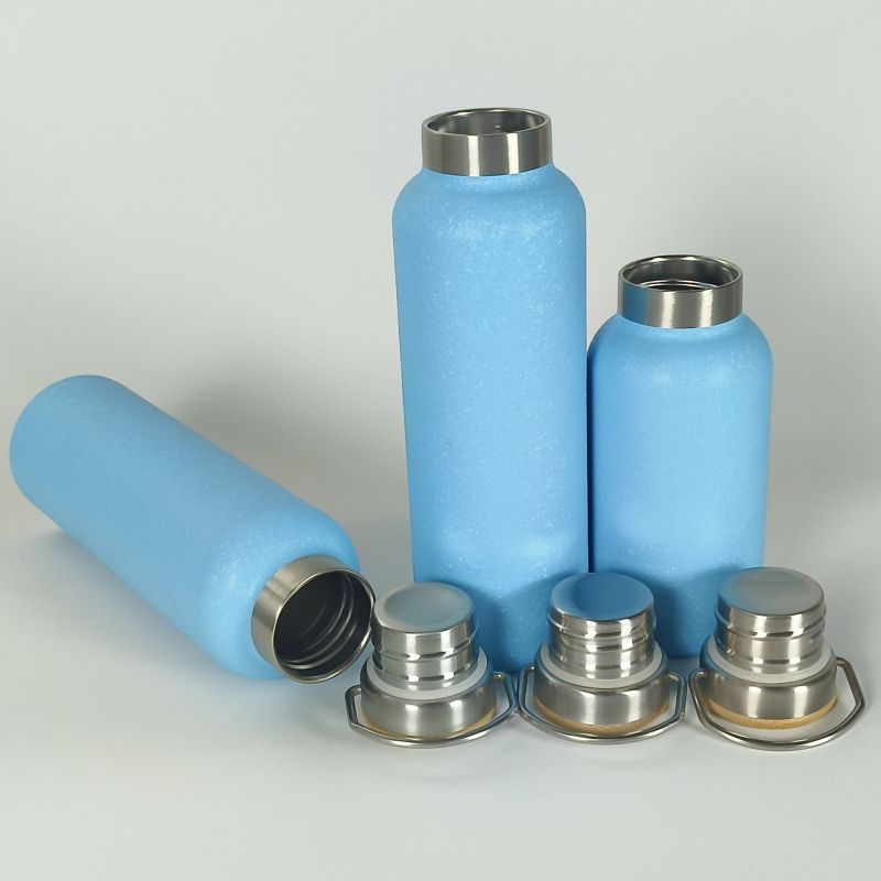 Bouteille isotherme en acier inoxydable avec logo personnalisé, sans BPA, étanche, à double paroi, idéale pour la salle de sport et les voyages.