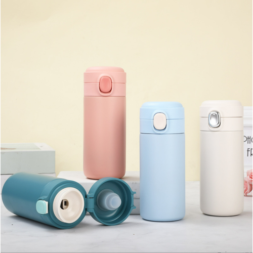 Wholesale Custom New Bouncing Cup Lock Stainless Steel Vacuum Pea Cup Water Bottle
